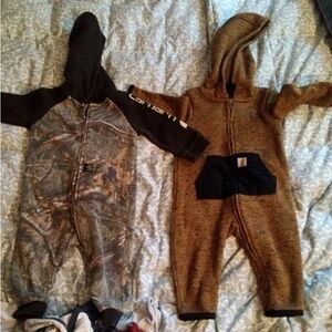 baby boys carhartt coveralls. only worn a couple of times each.